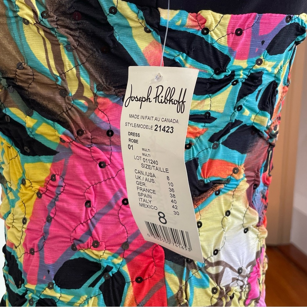 NWT Joseph Ribkoff Patterned Mini Dress - Picture 4 of 4